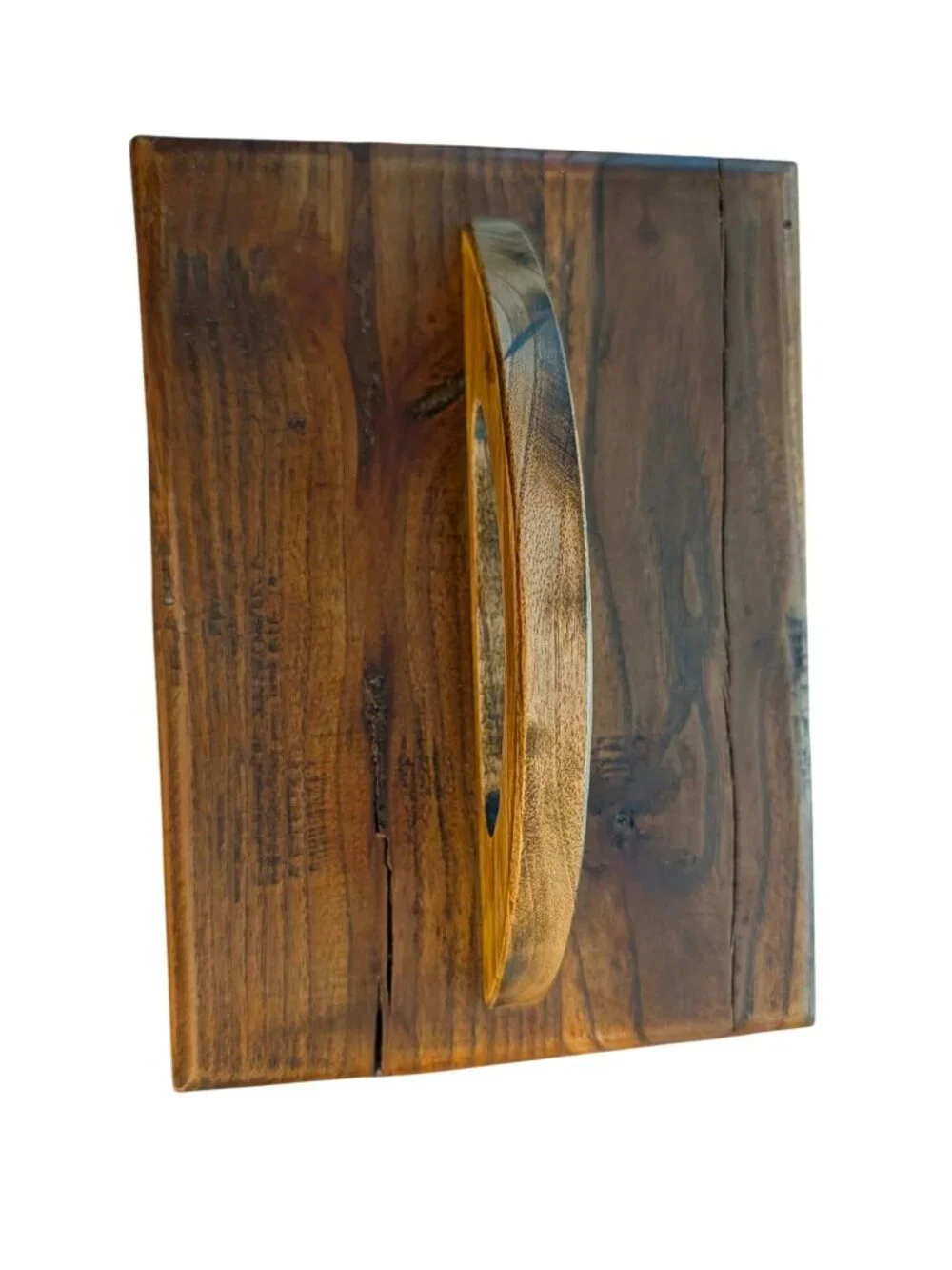 Wooden Handled Decorative Storage Box With Latch By Pier 1 - Rustic Brown Finish
